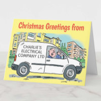 Electrical Business Name on Van Christmas Card