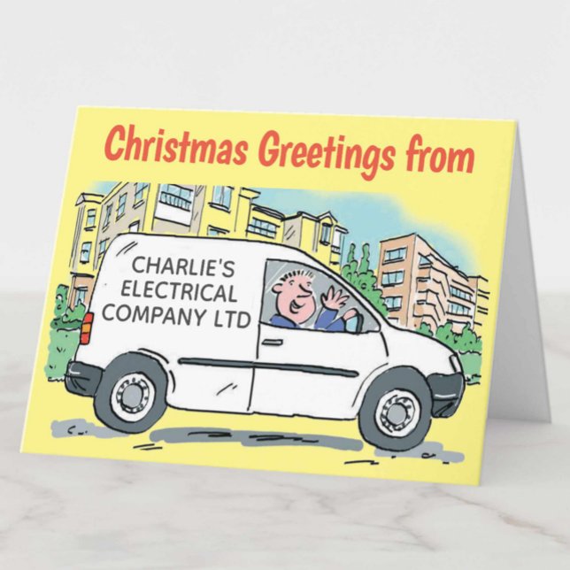 Electrical Business Name on Van Christmas Card (Creator Uploaded)