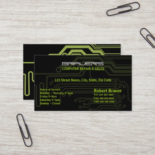 Electrical Circuit Board Business Card