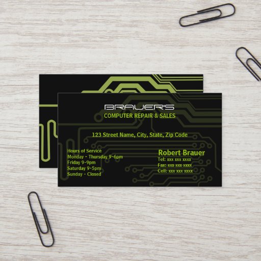 Customizable Electrical Circuit Board Business Card
