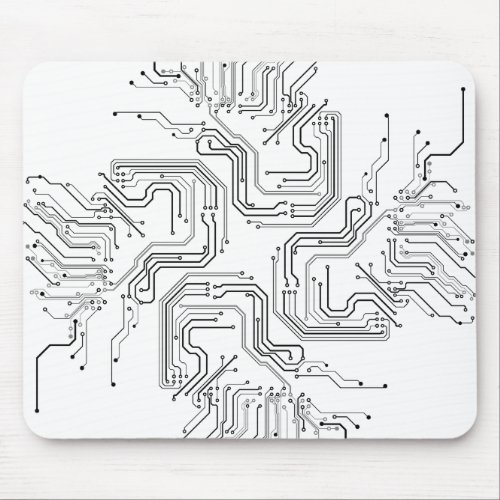 Electrical circuit mouse pad