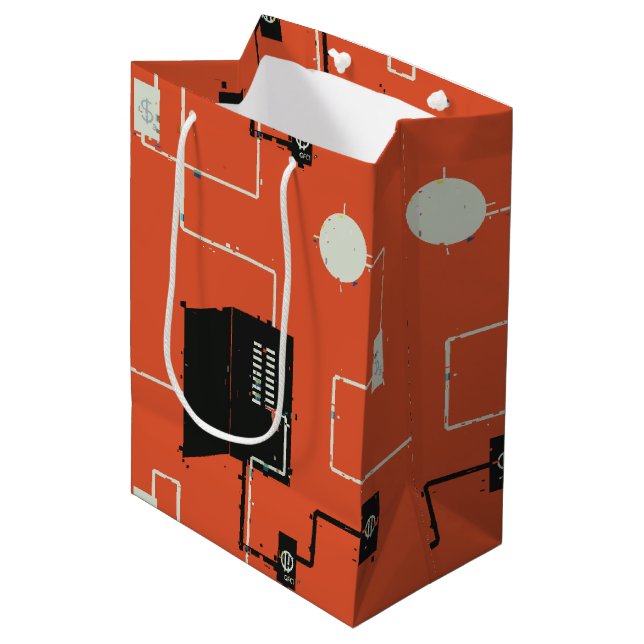 Electrical Circuits - Construction Themed  Medium Gift Bag (Front Angled)