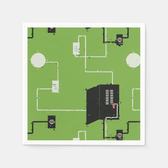 Electrical Circuits Paper Napkins (Front)