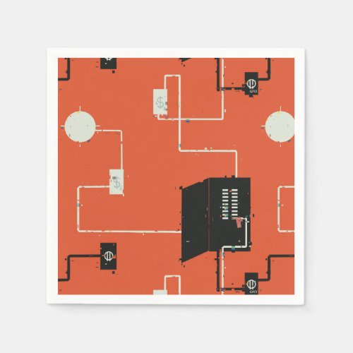 Electrical Circuits Paper Napkins