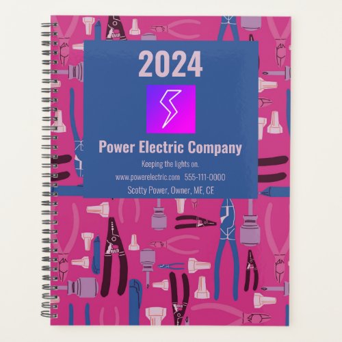 Electrical Company Yearly Planner Self Employed Planner