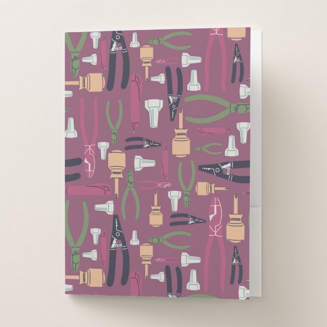 Electrical Construction Themed - Professional Pocket Folder (Front)