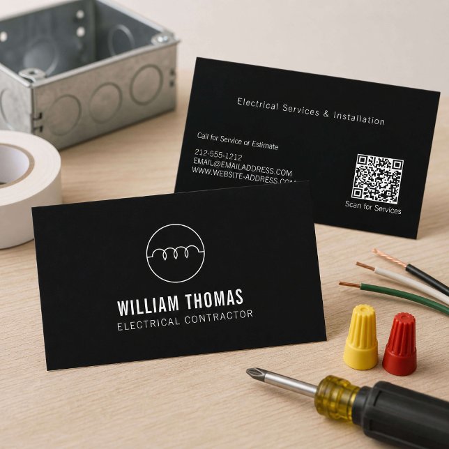Electrical Contractor Business Card (Creator Uploaded)