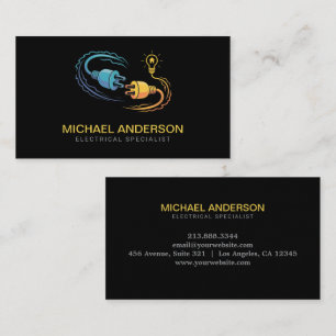 Electrical Contractor Electrician Professional     Business Card