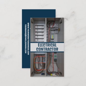Electrical Contractor Fuse Box Business Card by businessCardsRUs at Zazzle