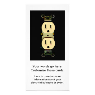 Electrical contractor outlet electricians business card