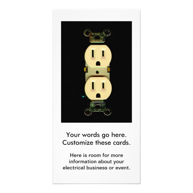 Electrical contractor outlet electricians business card (Front)