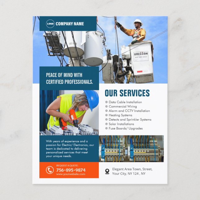 Electrical Contractor Services Custom Flyer (Front)