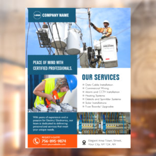 Electrical Contractor Services Custom Window Cling