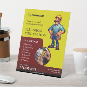 Electrical Contractors Pedestal Sign
