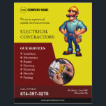 Electrical Custom Contractors Flyer<br><div class="desc">Promote your electrical contracting business with a professionally designed Electrical Contractors Custom Flyer. Perfect for direct mail campaigns,  event handouts,  or door-to-door promotions,  these flyers are a cost-effective way to reach potential clients and showcase your services.</div>