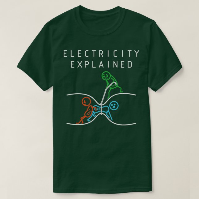 Electrical Diagram Electricity Explained Ohms  T-Shirt (Design Front)