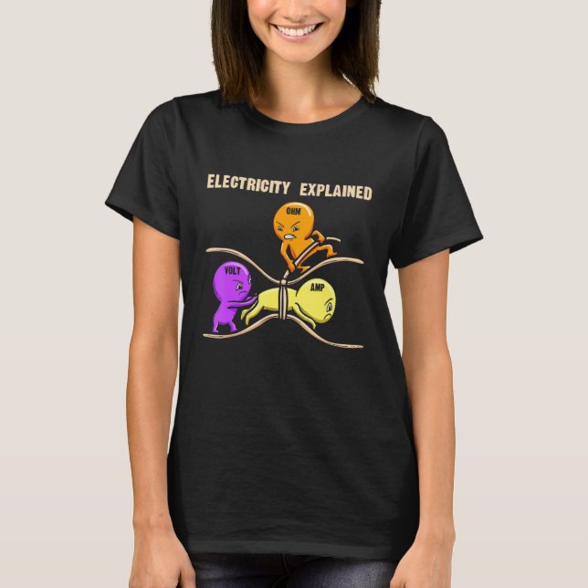 Electrical Diagram Electricity Explained Ohms Watt T-Shirt (Front)