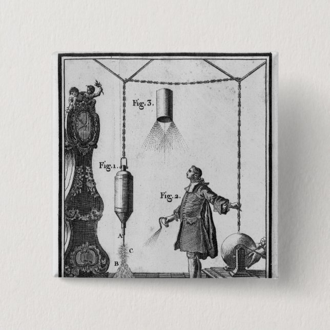 Electrical discharge of bodies pinback button (Front)