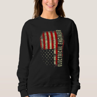 Electrical Engineer 4th July US Flag Patriotic Eng Sweatshirt