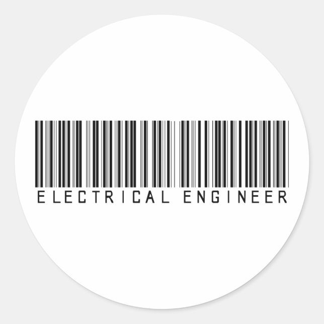 Electrical Engineer Bar Code Classic Round Sticker (Front)