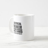 Electrical engineer because badass miracle worker coffee mug (Front Left)