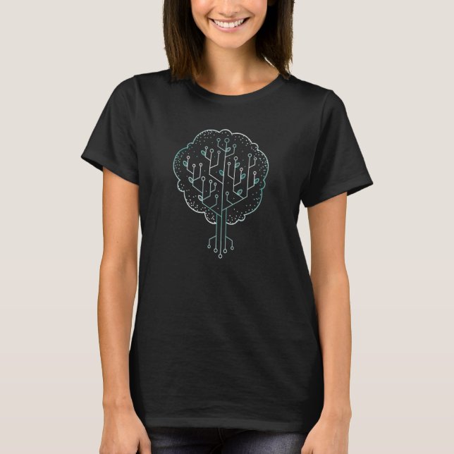 Electrical Engineer Binary Tree  Electronics Techn T-Shirt (Front)