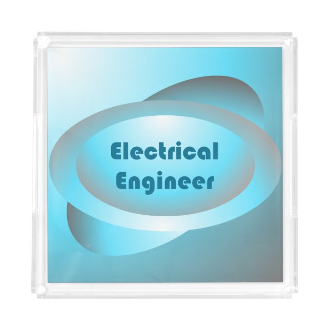 Electrical Engineer Blue Acrylic Tray (Front)