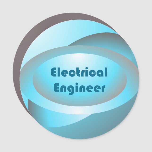 Electrical Engineer Blue Car Magnet (Front)
