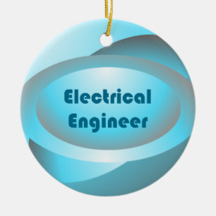 Electrical Engineer Blue Ceramic Ornament