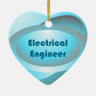 Electrical Engineer Blue Ceramic Ornament