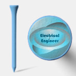 Electrical Engineer Blue Golf Tee