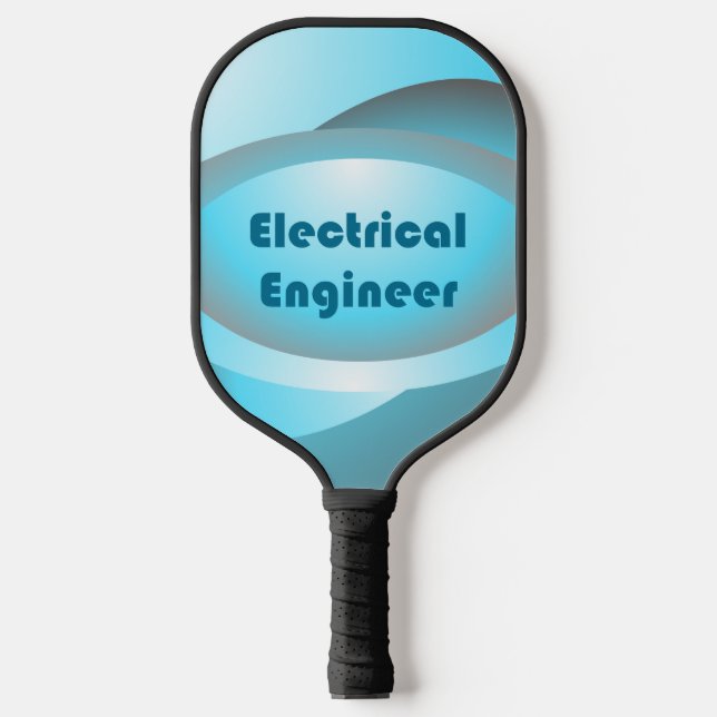 Electrical Engineer Blue Pickleball Paddle (Front)