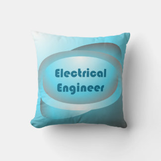 Electrical Engineer Blue Throw Pillow