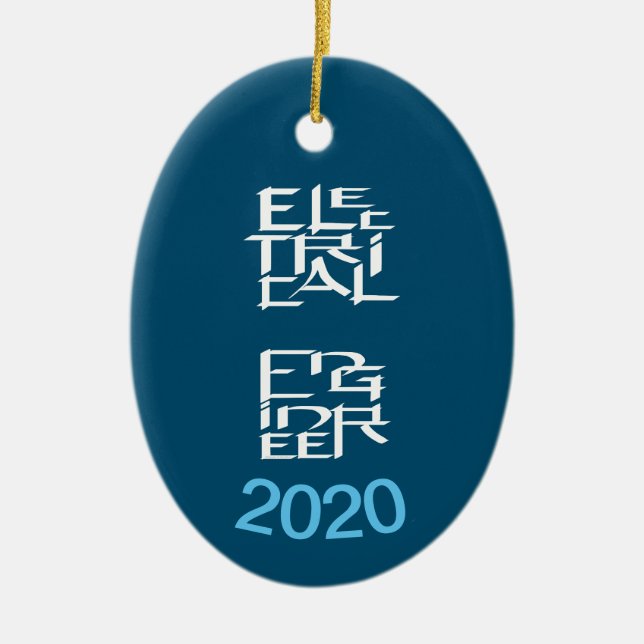 Electrical Engineer Character Ceramic Ornament (Front)