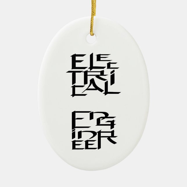 Electrical Engineer Character Ceramic Ornament (Front)