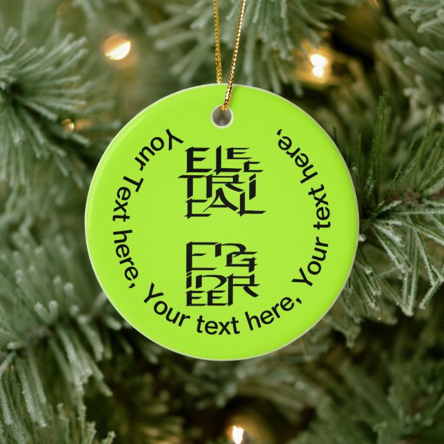 Electrical Engineer Character Ceramic Ornament (Tree)
