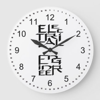 Electrical Engineer Character Large Clock