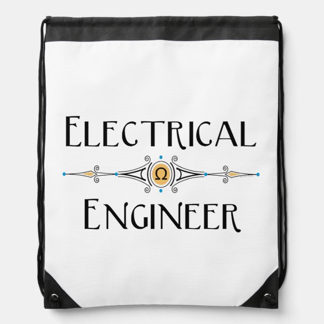 Electrical Engineer Decorative Line  Drawstring Bag (Front)
