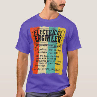 Electrical Engineer Dictionary Definition Funny Vi T-Shirt