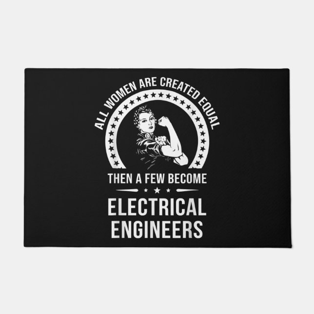 Electrical Engineer For Women Are Created Equal Doormat (Front)