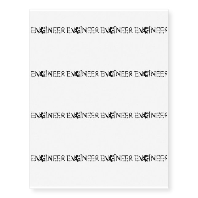 Electrical Engineer  Gift for Engineer Temporary Tattoos (Front)
