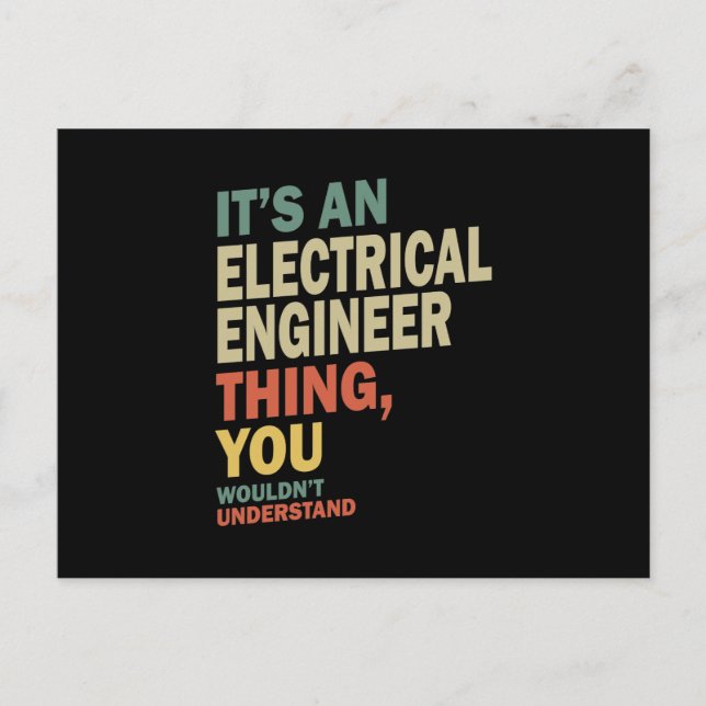 Electrical Engineer Job Title Gift Postcard (Front)