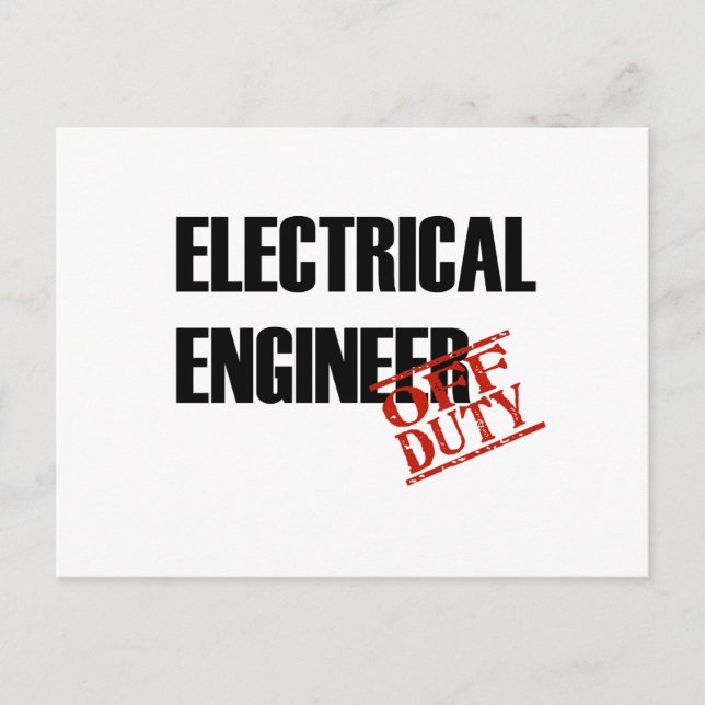 ELECTRICAL ENGINEER LIGHT POSTCARD (Front)