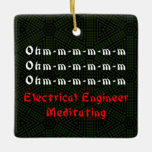 Electrical Engineer Meditating Ceramic Ornament