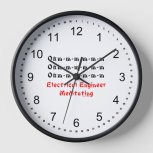 Electrical Engineer Meditating Clock