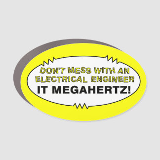 Electrical Engineer Megahertz Oval Car Magnet