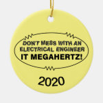 Electrical Engineer Megahertz Oval Ceramic Ornament