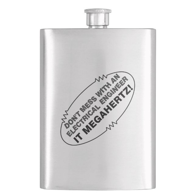 Electrical Engineer Megahertz Oval Flask (Front)