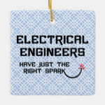 Electrical Engineer Right Spark Ceramic Ornament