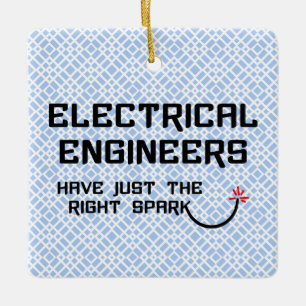 Electrical Engineer Right Spark Ceramic Ornament